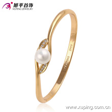 51444 xuping 18K gold color Environmental Copper alloy pearl bangles